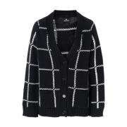 Sort Bomuld Cardigan Kurt