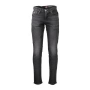 Sort Bomuld Slim Fit Jeans