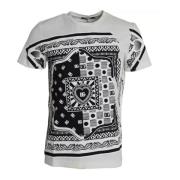 Bandana Print T-shirt Hvid Bomuld