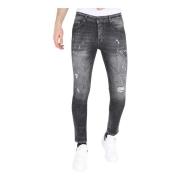 Slim Fit Street Fashion Bomuld Jeans med Tårer Herre - MM110