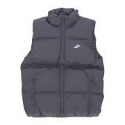 Club Puffer Vest Iron Grey/White