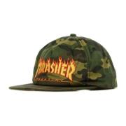 Flamme Broderet Snapback Kasket