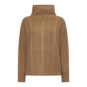 Vitalba Oversized Sweater Kamel Ribstrik