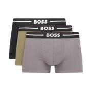 3-Pack Stræk bomuld boxershorts - Multifarvet