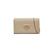 Hjerte Clutch Taske med Guld Logo