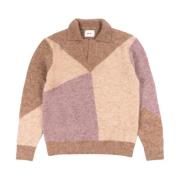 Geometrisk Mønster Alpaka Polo Sweater