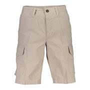 Beige Bermuda Shorts Regular Fit Logo