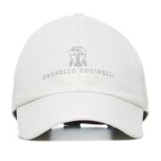 Ivory Bomuld Baseball Cap med Logo