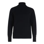 Turtleneck Sweater med knapper