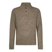 Beige Sweater med Pony Broderi