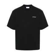 Sort Skate T-shirt med Logo Print