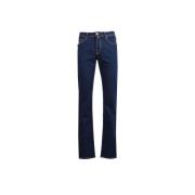 Stretch bomuldsdenim jeans med fem lommer