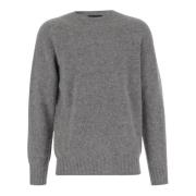 Grå Uld Crew Neck Sweater