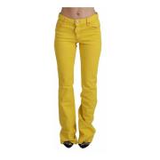 Gule Flare Jeans Lavet i Italien