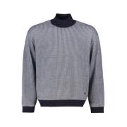 Blå Uld Turtleneck Sweater