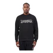 Sort Crewneck Langærmet Logo Sweatshirt