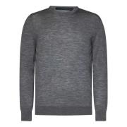 Grå Crewneck Uld Sweater