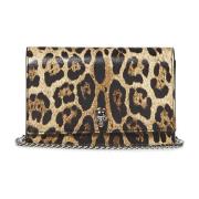 Leopard Print Foldover Skuldertaske