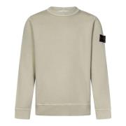 Beige Ribbed Sweater med Badge