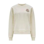 Hvid Logo Patch Sweatshirt Casual Klassiker