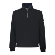 Halv-Zip Bomuldssweatshirt med Logo