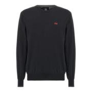 Herre Logo Sweater Sort Bomuld Uld