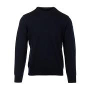 Blå Sweater Girocollo Stil