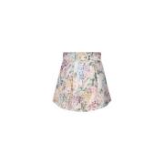 Blomstret Akvarel Tuck Shorts