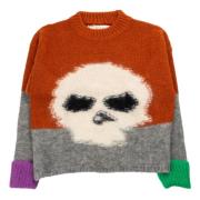 Skull Intarsia Mohair Sweater