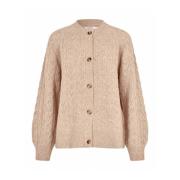 Chunky Cardigan Beige Mel