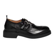 Sort Brogue Wingtip Dobbelt Monk Strap