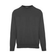 Grå Uld Turtleneck Sweater med Kashmir