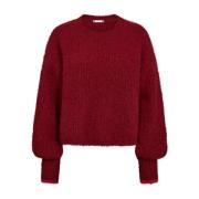 Hjerte Rød Beskåret Sweater