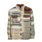 Patchwork Overshirt med Krave