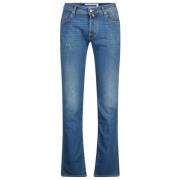 Blå Slim Fit Denim Jeans Kollektion