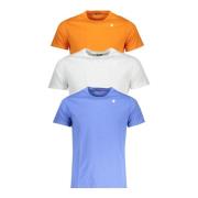 Kortærmet T-shirt Pakke Hvid-Orange-Blå