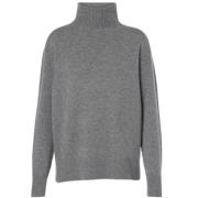 Kashmir højhalset sweater sømløs finish