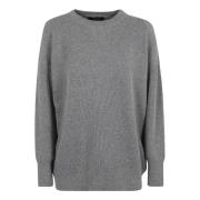 Grå Ribstrikket Sweater AW24