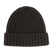 Luksuriøs Cashmere Uld Ribstrikket Beanie