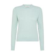 Slim Fit Cable Strik Sweater til Moderne Kvinder