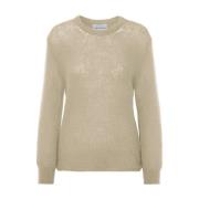 Blød Strik Pullover i Beige