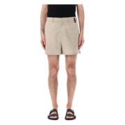 Højtaljet Beige Shorts SS24