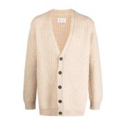 Beige Alpaca Wool Cardigan