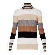 Stribet Dolcevita Sweater