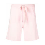 Elegant Pink Cashmere Shorts