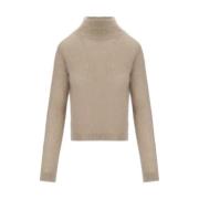 Mohair Uld Blanding Grå Strik Jumper