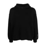 Casual Sort Bomuld Hoodie