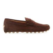 Brun Ruskind Loafer Sko