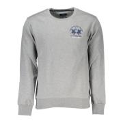 Grå Sweatshirt med Broderet Logo