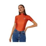 Orange High Neck T-shirt